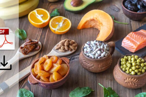 Ta liste d'aliment riche en potassium à télécharger en PDF