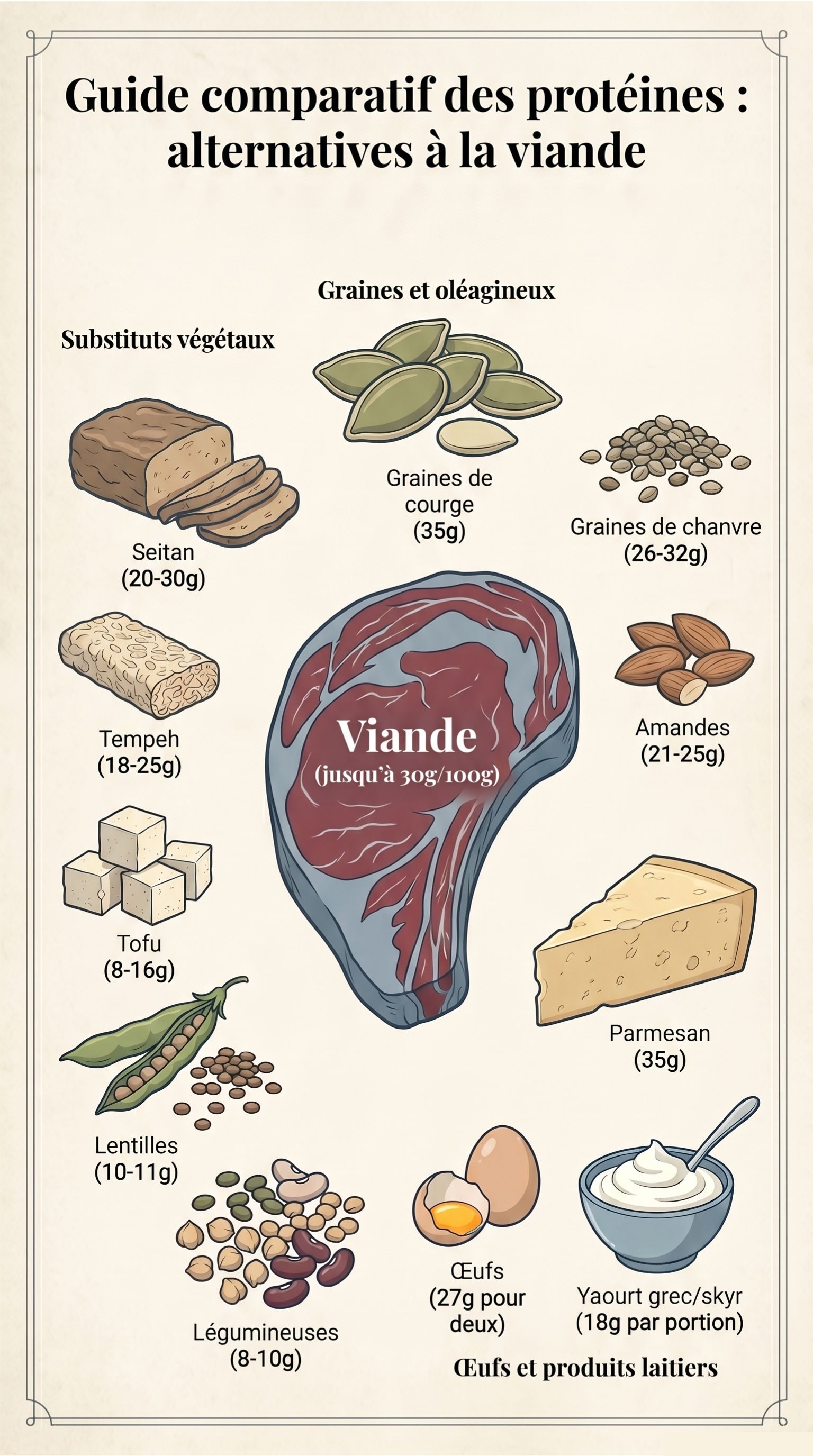 par quoi remplacer la viande pour avoir des protéines